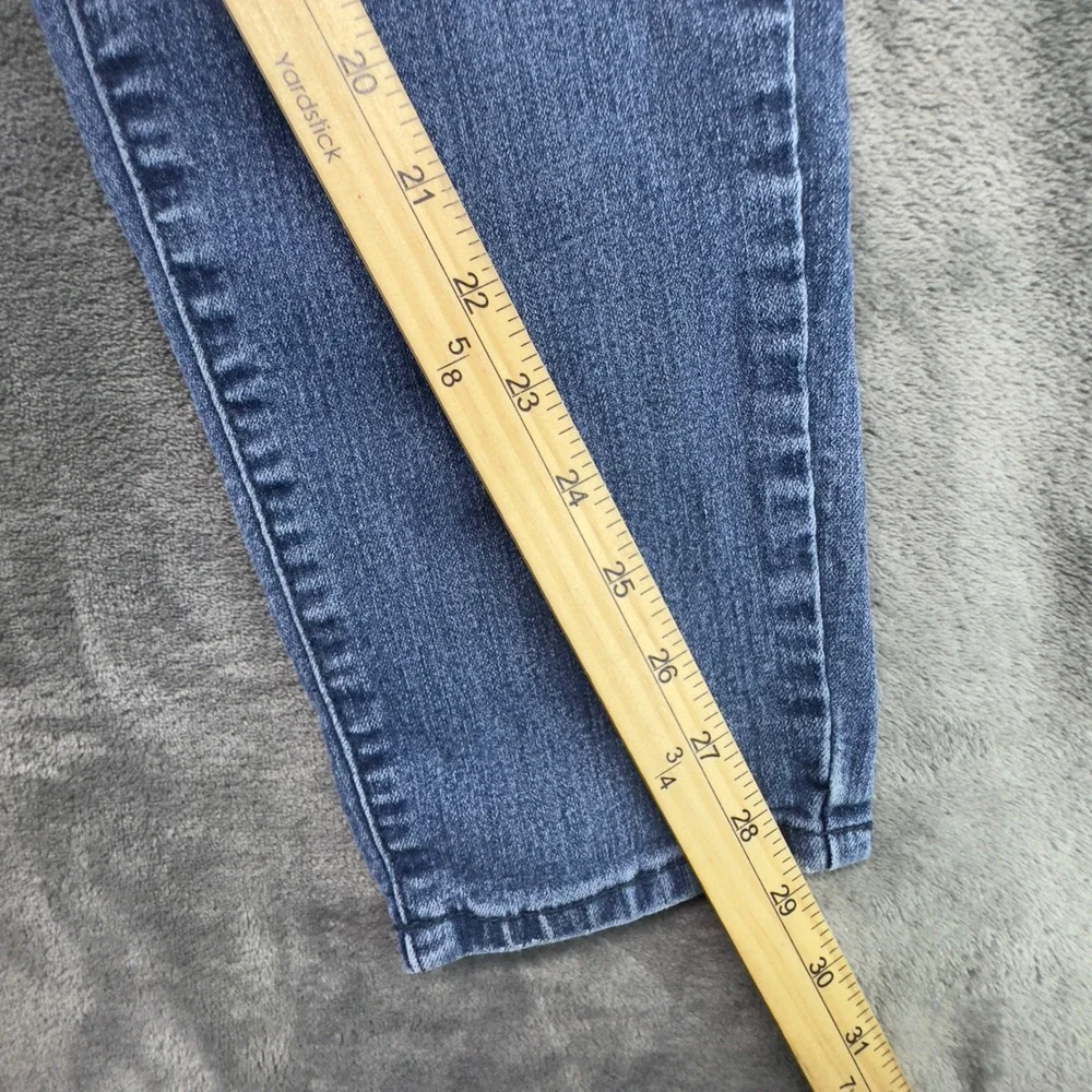 Nine West Jeans Cigarette Mid Rise Skinny Denim‎ Blue Wash Size 14
